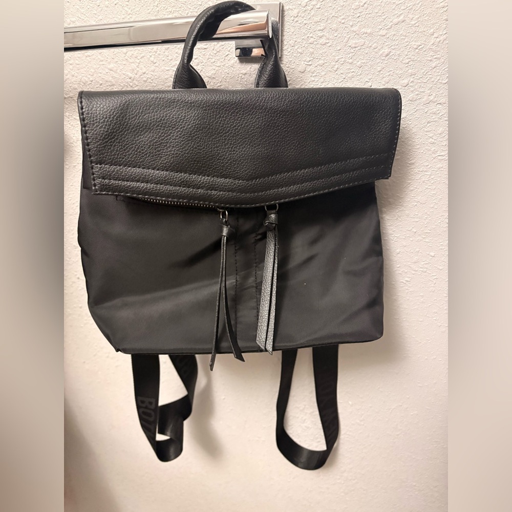 Botkier Black Nylon and Leather Backpack
